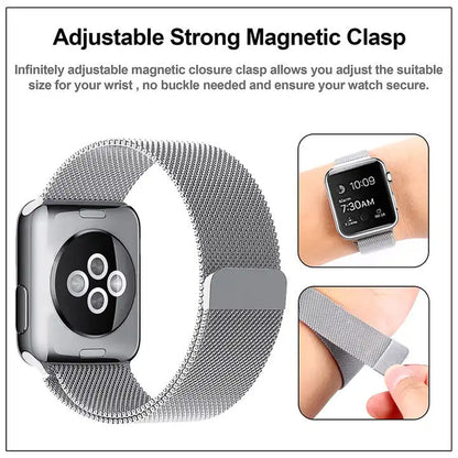 Watch Bands - Milanese Stainless Steel Magnetic Strap -Apple Compatible
